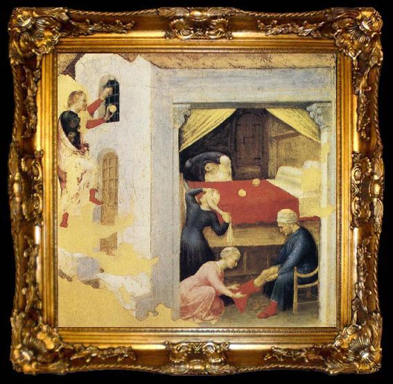 framed  Gentile da Fabriano St Nicholas and the Three Gold Balls, ta009-2